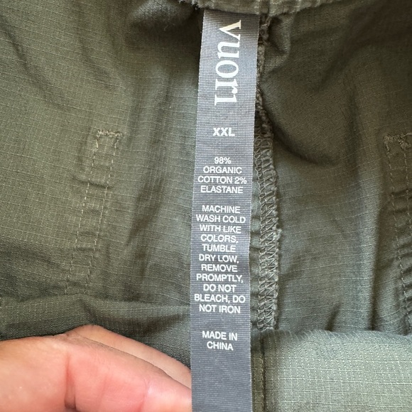 Vuori Ripstop Utility Short Army Green Button Patch Pocket Women’s XL - Picture 3 of 7